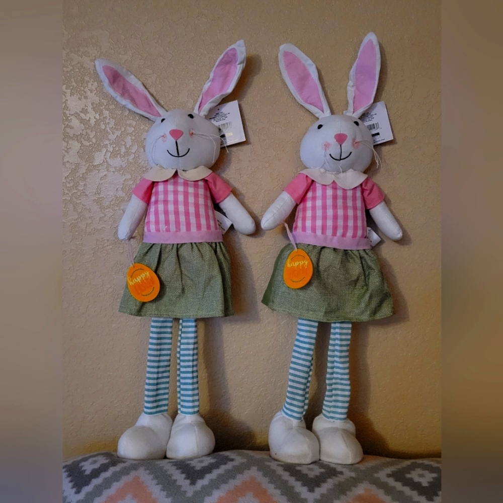 Easter Bunnies 24 inch Decor, Brand New